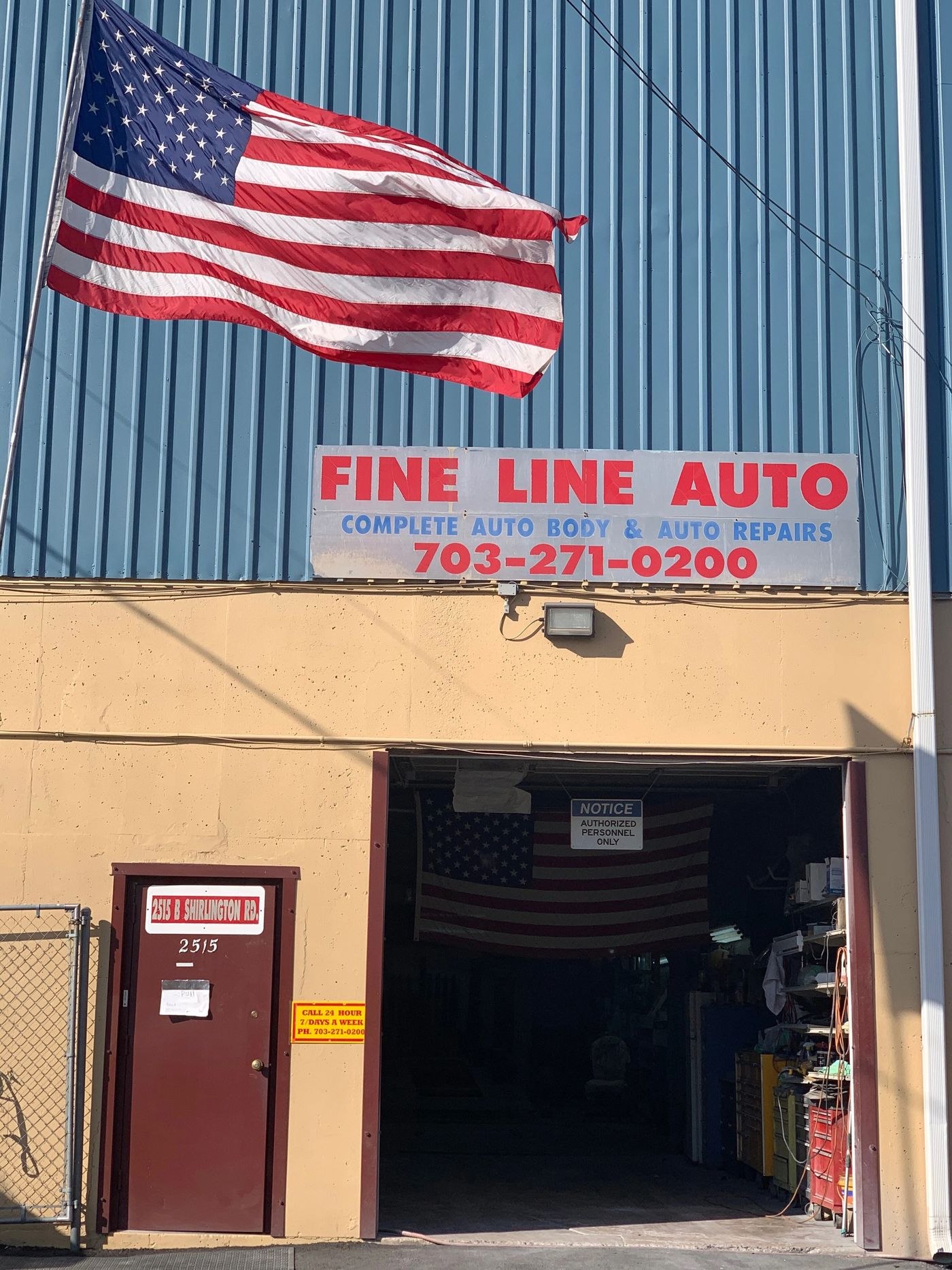 Fine Line Auto body shop on Shirlington Rd, Arlington VA